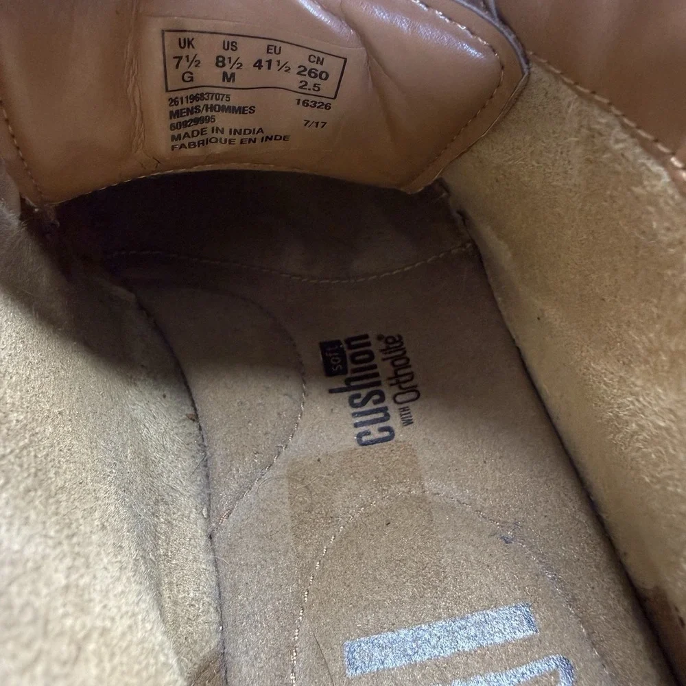 Clarks 1825 Men's Size 8.5 M Brown Leather Chukka Ankle Boots Ortholite Lace Up